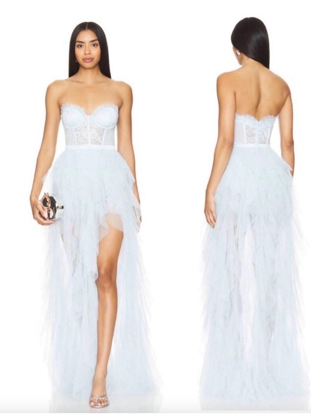 For Love & Lemons Blue Corset Tulle Gown NWT Viral Princess Dress | REVOLVE - Picture 2 of 2